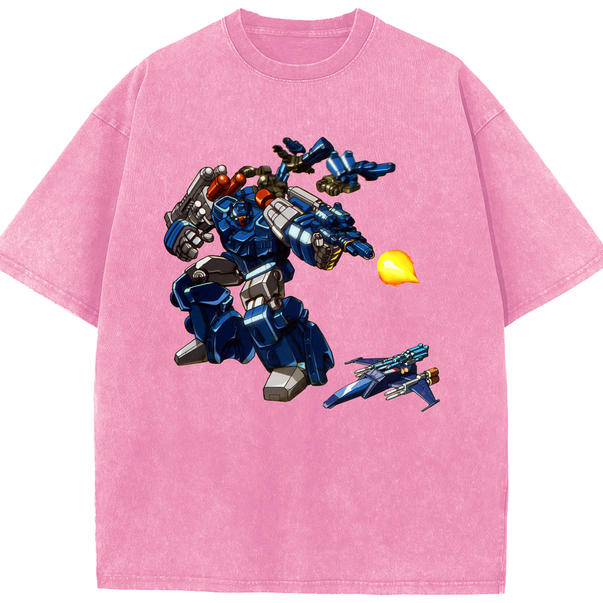 （画像用）  綿100% ヴィンテージ風 半袖Tシャツ（フロントプリント）